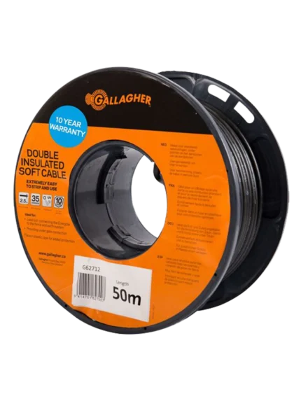 GALLAGHER CABLE L/OUT 2.5MM 50M SOFT NEGRO